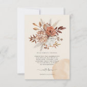 Elegant Photo Rustic Autumn Wedding Thank You Card Dankeskarte (Rückseite)