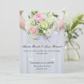 Elegant Photo Wedding Invitation Card Einladung (Stehend Vorderseite)