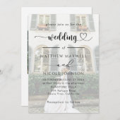 Elegant Photo Wedding Invitation Customizable Einladung (Vorne/Hinten)