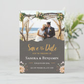 Elegant Photo Wedding – Modern Formal Fall Country Save The Date (Stehend Vorderseite)