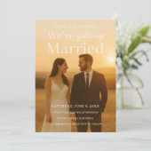 Elegant Photo Wedding Movie Poster Einladung (Stehend Vorderseite)