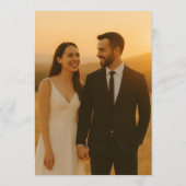 Elegant Photo Wedding Movie Poster Einladung (Rückseite)