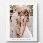 Elegant Photo Wedding Portrait Keepsake Fotoplatte (Vorderseite)