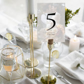 Elegant Photo Wedding Table Number Card Tischnummer