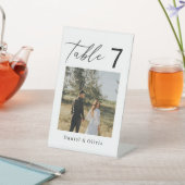 Elegant Photo Wedding Table Sign Sockelschild (In SItu)