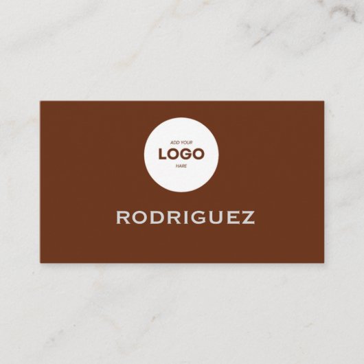 Elegant Photography Workshop Brown Business Card Visitenkarte (Vorderseite)