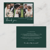 Elegant Photos Modern Wedding Thank You Mitteilungskarte (Vorne/Hinten)