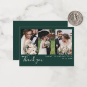 Elegant Photos Modern Wedding Thank You Mitteilungskarte (Vorderseite/Rückseite Beispiel)