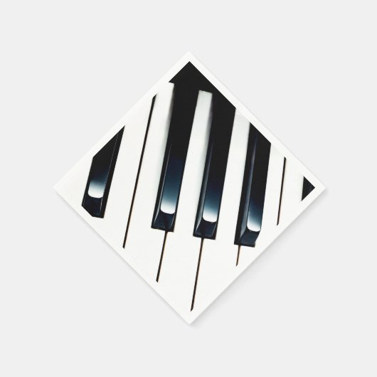 Elegant Piano Keys Paper Serviette (Ecke)