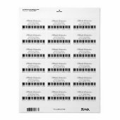 Elegant piano teacher or pianist address labels adressaufkleber (Vorne)