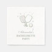 Elegant Pickleball Club Bachelorette Party Serviette (Vorderseite)