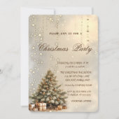 Elegant Pine Tree präsentiert Weihnachts-Party Einladung (Vorderseite)