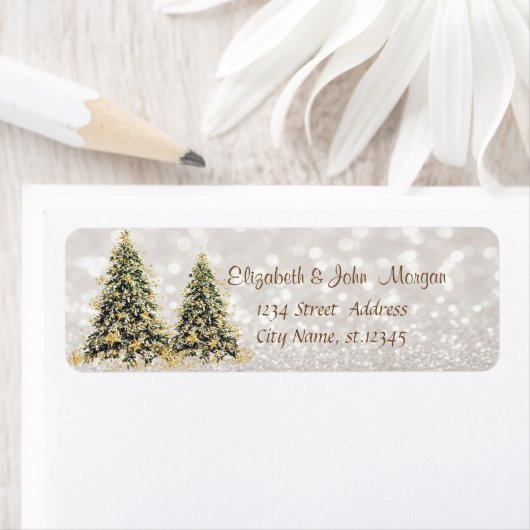 Elegant, Pine Trees, Glittery Bokeh (Insitu)