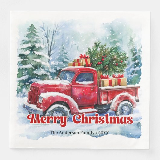 Elegant Pine Wreath Red Green Plaid Napkins Serviette (Vorderseite)