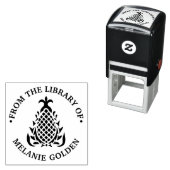 Elegant Pineaple #10 Library Book Name Permastempel (Beispiel)
