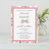 Elegant Pink 16 . Geburtstag Einladung (Stehend Vorderseite)