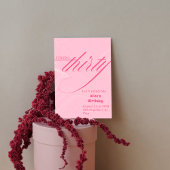 Elegant Pink 30. Geburtstag Einladung für sie