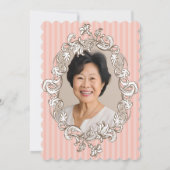 Elegant Pink 60. Geburtstagsparty Einladung (Rückseite)