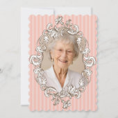 Elegant Pink 80. Geburtstagsparty Einladung (Rückseite)