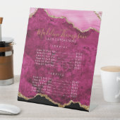 Elegant Pink Agate Geode Marble Services Price Sockelschild (In Situ)