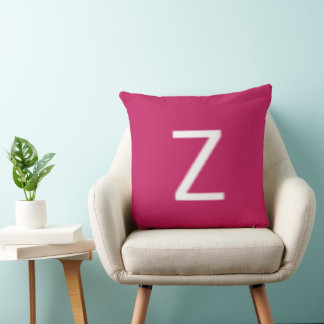 Elegant Pink Alphabet “Z” Cushion Cover Kissen