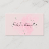 Elegant pink and black beauty salon terminkarte (Vorderseite)