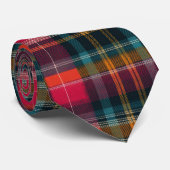 Elegant Pink and Blue Plaid Gingham Pattern Krawatte (Gerollt)