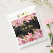 Elegant Pink and Gold Flowers Birthday Party Geschenktütchen (Versiegelt)
