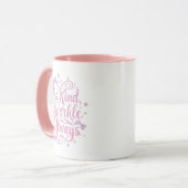 Elegant Pink and Purple Sparkle Script Tasse (Vorderseite Links)