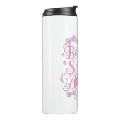 Elegant Pink and Purple Sparkle Script Thermosbecher (Nach links gedreht)