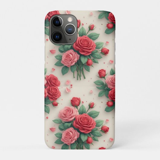 Elegant Pink and Red Rose Bouquets Case-Mate iPhone Hülle (Rückseite)