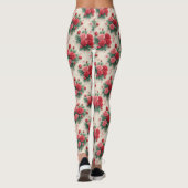 Elegant Pink and Red Rose Bouquets Leggings (Rückseite)