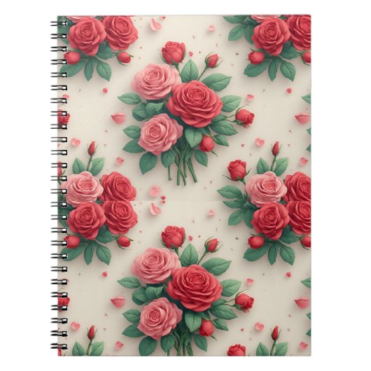 Elegant Pink and Red Rose Bouquets Notizblock (Vorderseite)
