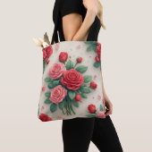 Elegant Pink and Red Rose Bouquets Tasche (Von Nahem)