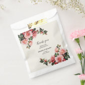 Elegant pink and red roses floral wedding  geschenktütchen (Versiegelt)