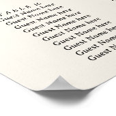 Elegant pink and red roses wedding seating chart poster (Ecke)