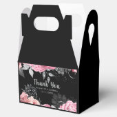 Elegant Pink and Silver Flowers Birthday Geschenkschachtel (Geöffnet)