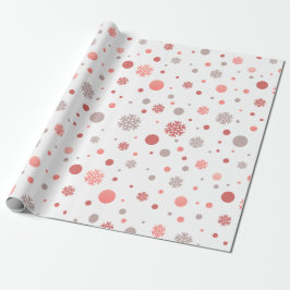 Elegant pink and white merry Christmas  Geschenkpapier