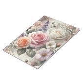Elegant Pink and White Roses Notepad Notizblock (angewinkelt)