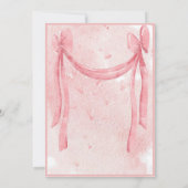 Elegant Pink Baby Girl Floral Script Baby Shower Einladung (Rückseite)