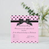 ELEGANT PINK BACHELORETTE EINLADUNG (Stehend Vorderseite)