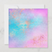 ELEGANT PINK BACHELORETTE INVITE Gold Detail Einladung (Rückseite)