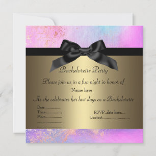 ELEGANT PINK BACHELORETTE INVITE Golddetails n Einladung