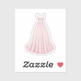 Elegant Pink Ball Gown Emoji Aufkleber
