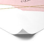 Elegant Pink Bat Mitzvah Willkommen Poster (Ecke)