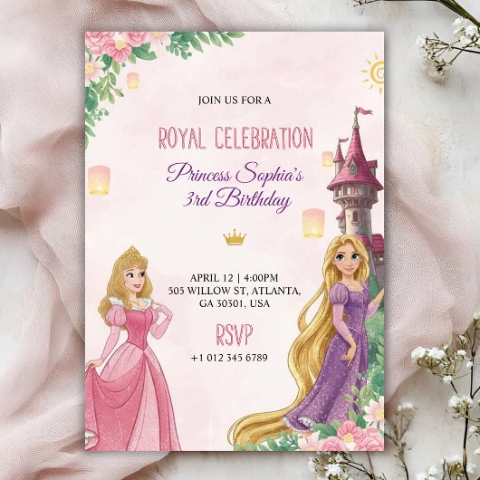 Elegant Pink birthday invitation Einladung