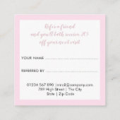 Elegant Pink Blossom Floral Empfehlungskarte (Rückseite)