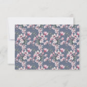 Elegant Pink Blossom Floral Vielen Dank Dankeskarte (Rückseite)