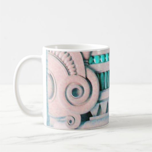 ELEGANT PINK BLUE ART NOUVEAU, FANTASY MARBLE DECO KAFFEETASSE (Links)