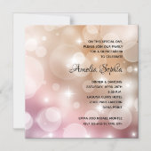 Elegant Pink Blush Bokeh Quinceañera Magneteinladung (Vorderseite)